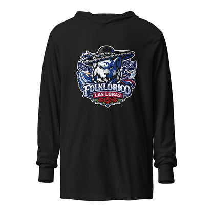 Performance | Hooded Long Sleeve T Shirt | Los Lobitos | Las Lobas Logo