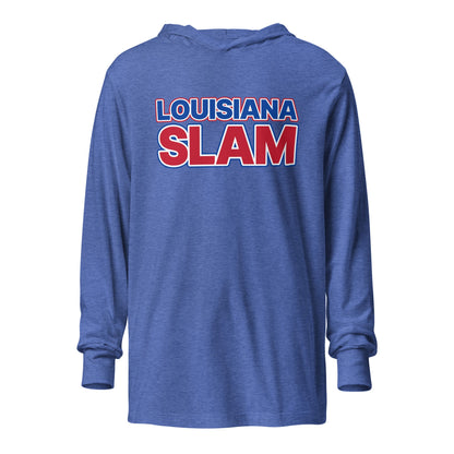 Performance | Hooded Long Sleeve T Shirt | Louisiana Slam Baseball | Lettermark Alt Logo
