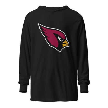 Performance | Hooded Long Sleeve T Shirt | Lowell W Lacrosse | Redwing Mascot Logo