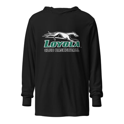 Performance | Hooded Long Sleeve T Shirt | Loyola MD Club Basketball | Alt Logo