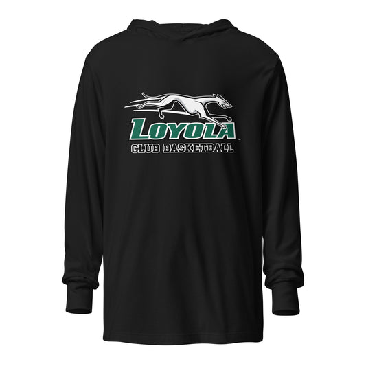 Performance | Hooded Long Sleeve T Shirt | Loyola MD Club Basketball | Alt Logo