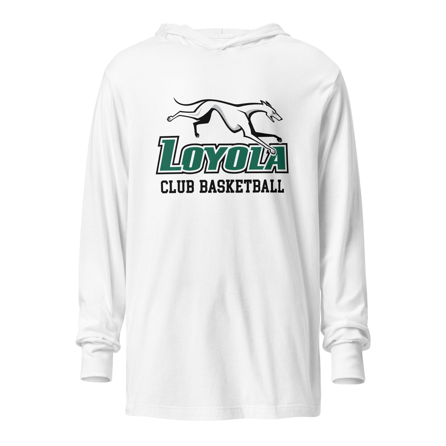 Performance | Hooded Long Sleeve T Shirt | Loyola MD Club Basketball | Alt Logo
