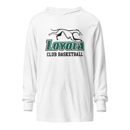Performance | Hooded Long Sleeve T Shirt | Loyola MD Club Basketball | Alt Logo