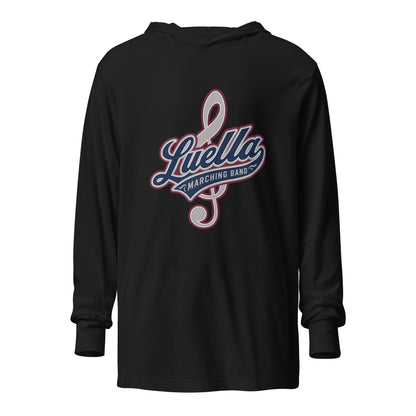 Performance | Hooded Long Sleeve T Shirt | Luella High School Marching Band | Crest Logo