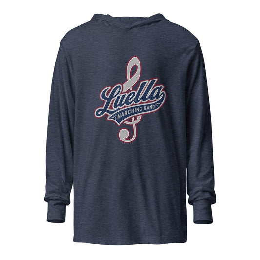Performance | Hooded Long Sleeve T Shirt | Luella High School Marching Band | Crest Logo