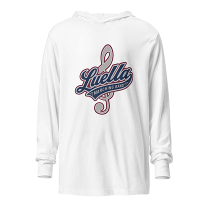 Performance | Hooded Long Sleeve T Shirt | Luella High School Marching Band | Crest Logo