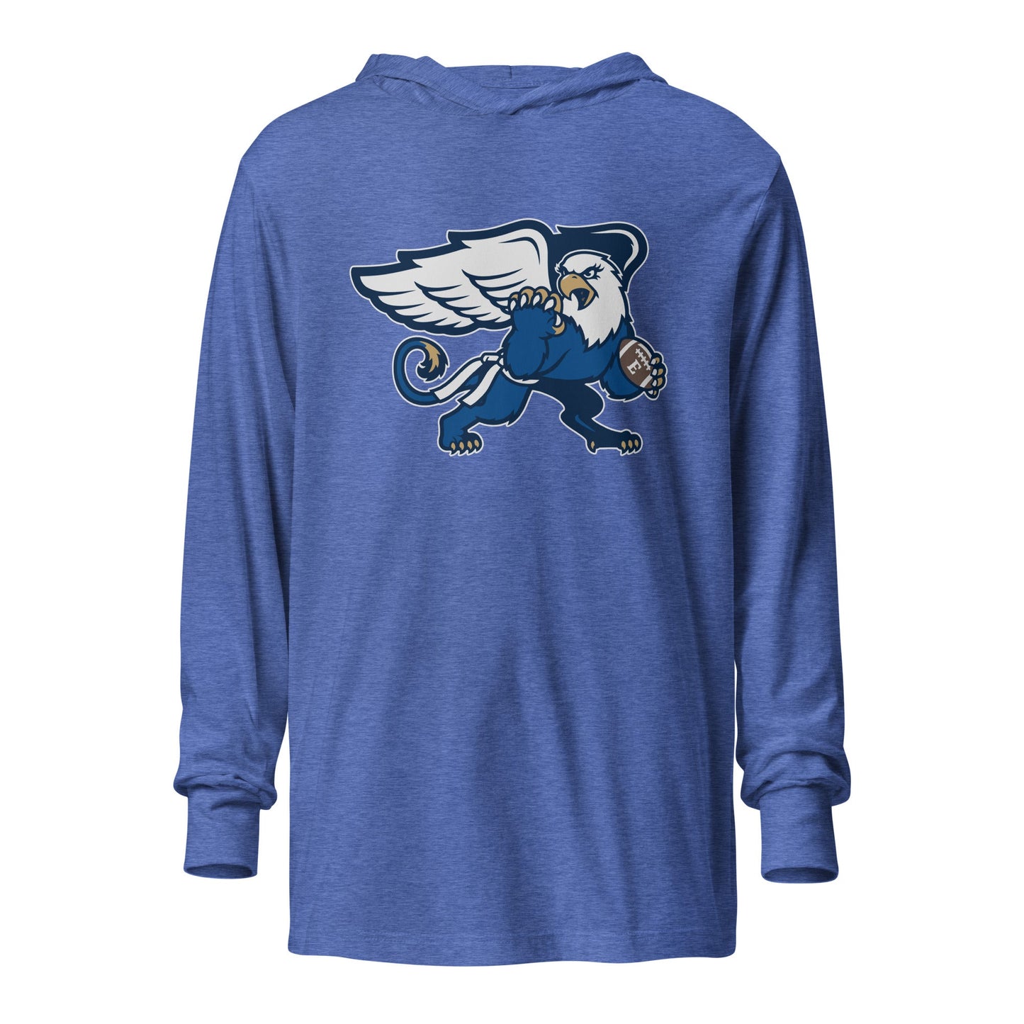 Performance | Hooded Long Sleeve T Shirt | LWE Flag Football | Emblem Logo