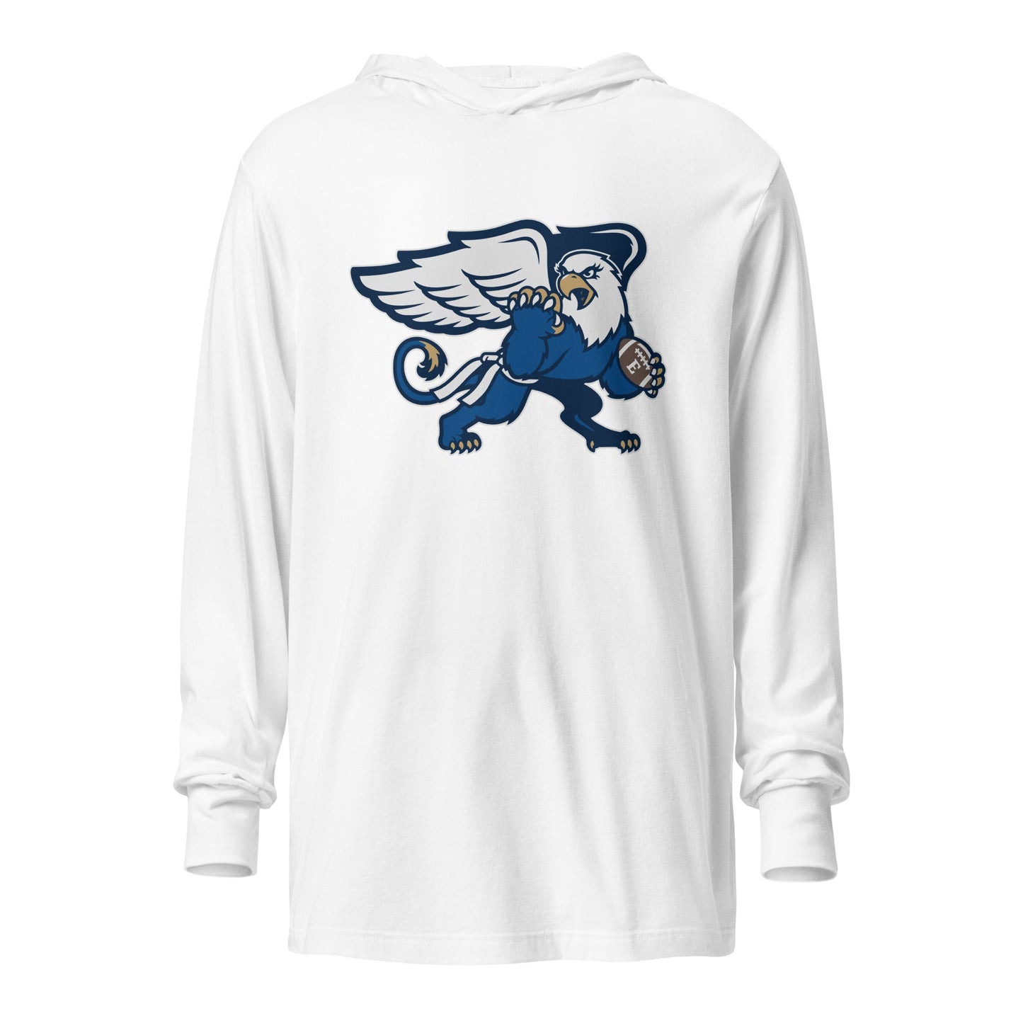 Performance | Hooded Long Sleeve T Shirt | LWE Flag Football | Emblem Logo