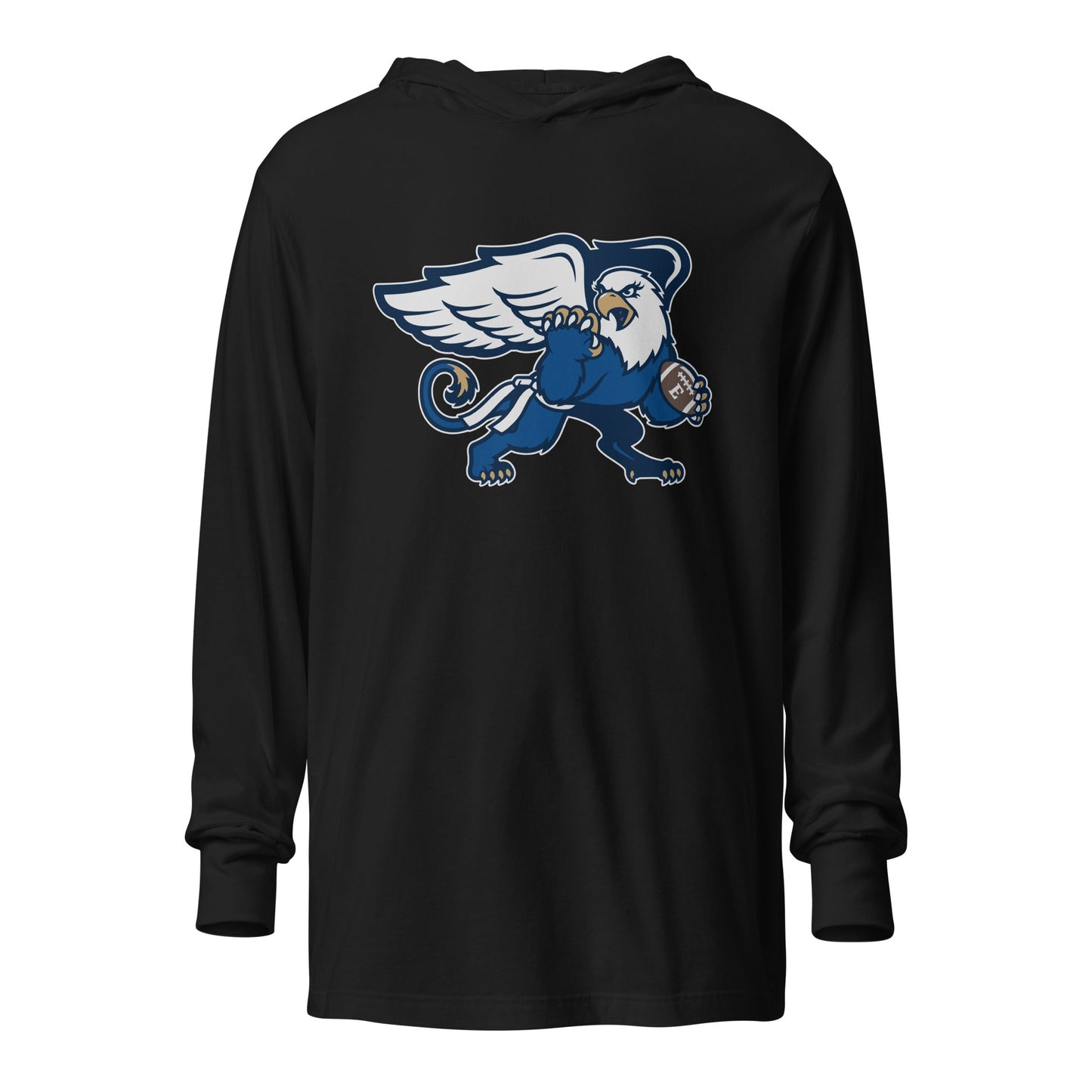 Performance | Hooded Long Sleeve T Shirt | LWE Flag Football | Emblem Logo