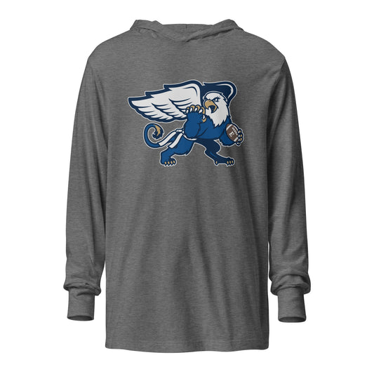 Performance | Hooded Long Sleeve T Shirt | LWE Flag Football | Emblem Logo