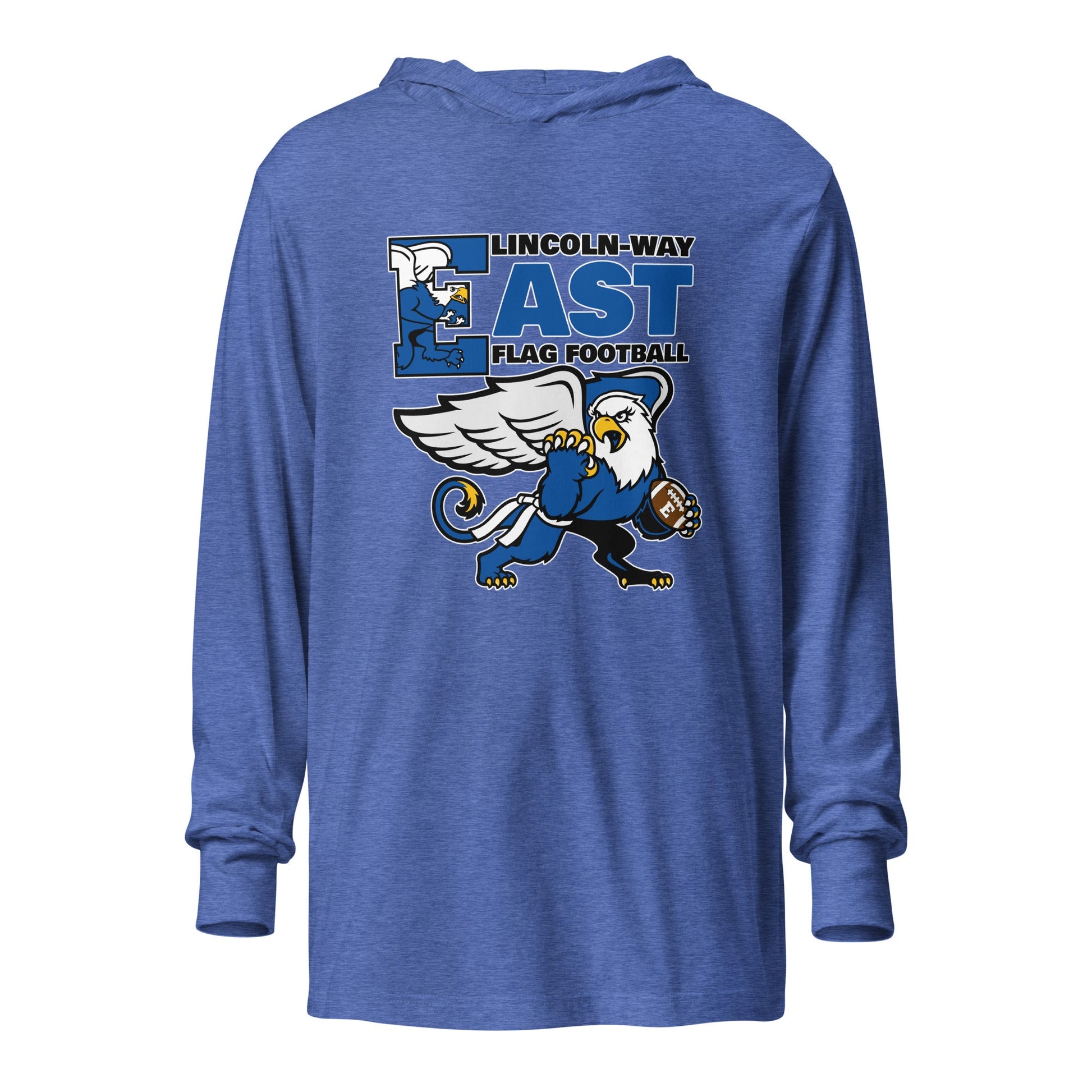 Performance | Hooded Long Sleeve T Shirt | LWE Flag Football | Vanguard Logo