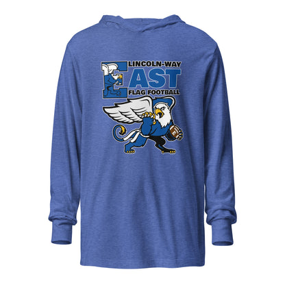 Performance | Hooded Long Sleeve T Shirt | LWE Flag Football | Vanguard Logo