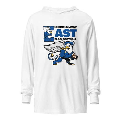 Performance | Hooded Long Sleeve T Shirt | LWE Flag Football | Vanguard Logo