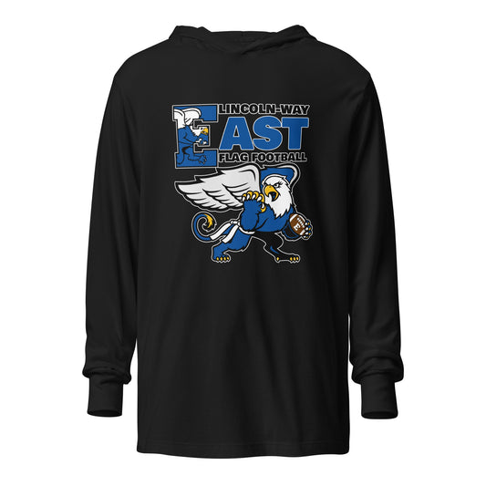 Performance | Hooded Long Sleeve T Shirt | LWE Flag Football | Vanguard Logo