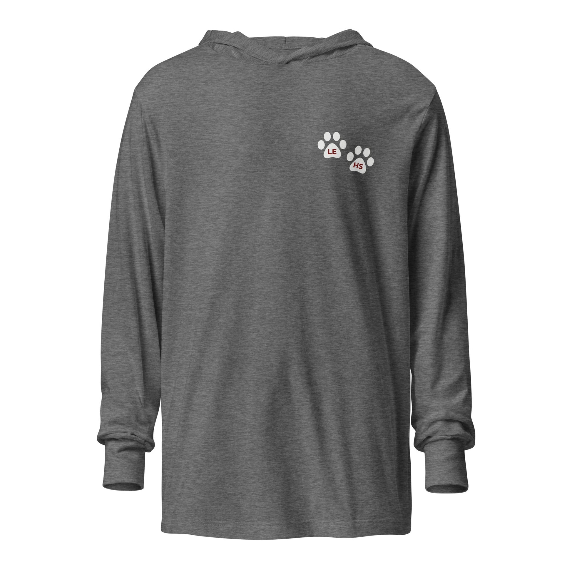 Performance | Hooded Long Sleeve T Shirt | Lynn English Cheerleading | Paws Logo