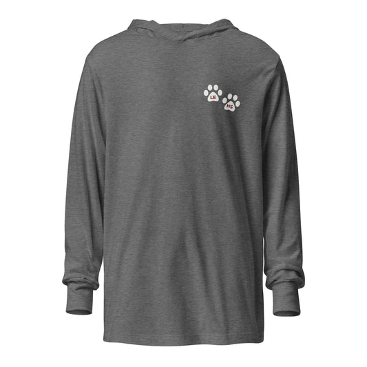 Performance | Hooded Long Sleeve T Shirt | Lynn English Cheerleading | Paws Logo