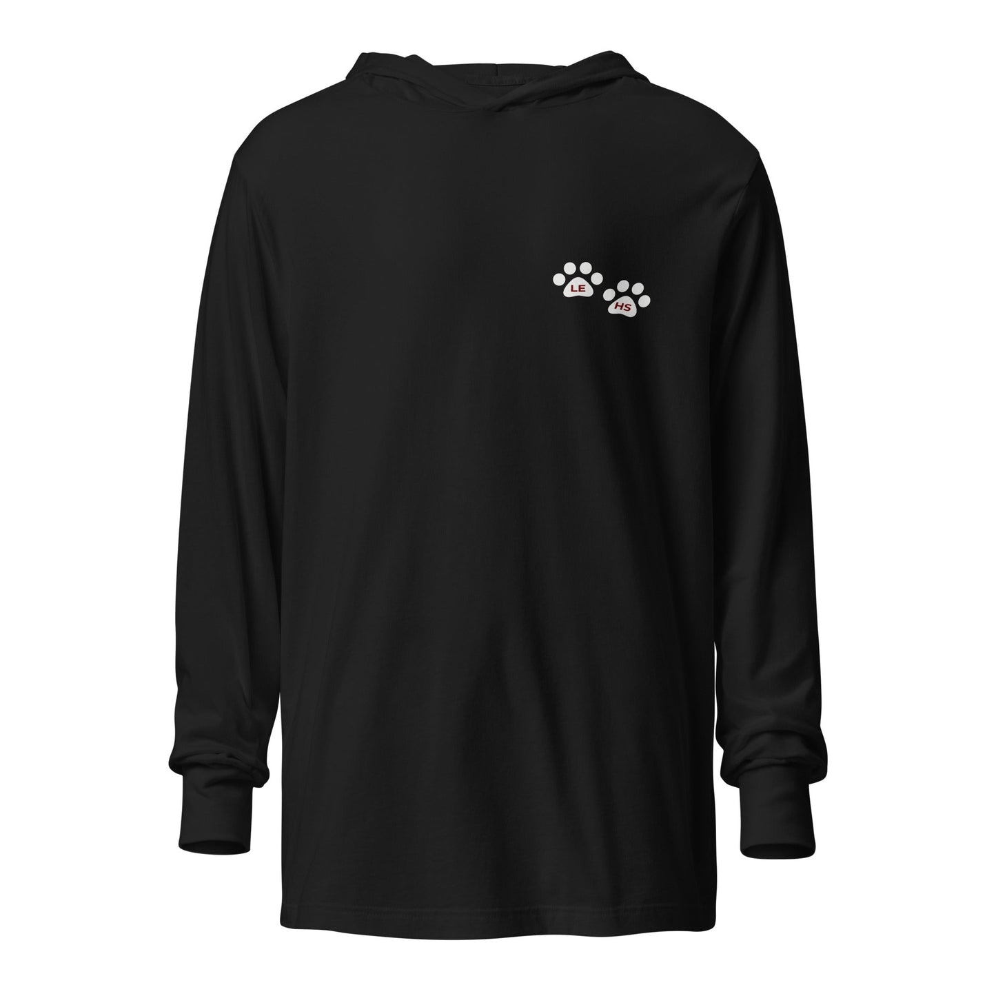 Performance | Hooded Long Sleeve T Shirt | Lynn English Cheerleading | Paws Logo