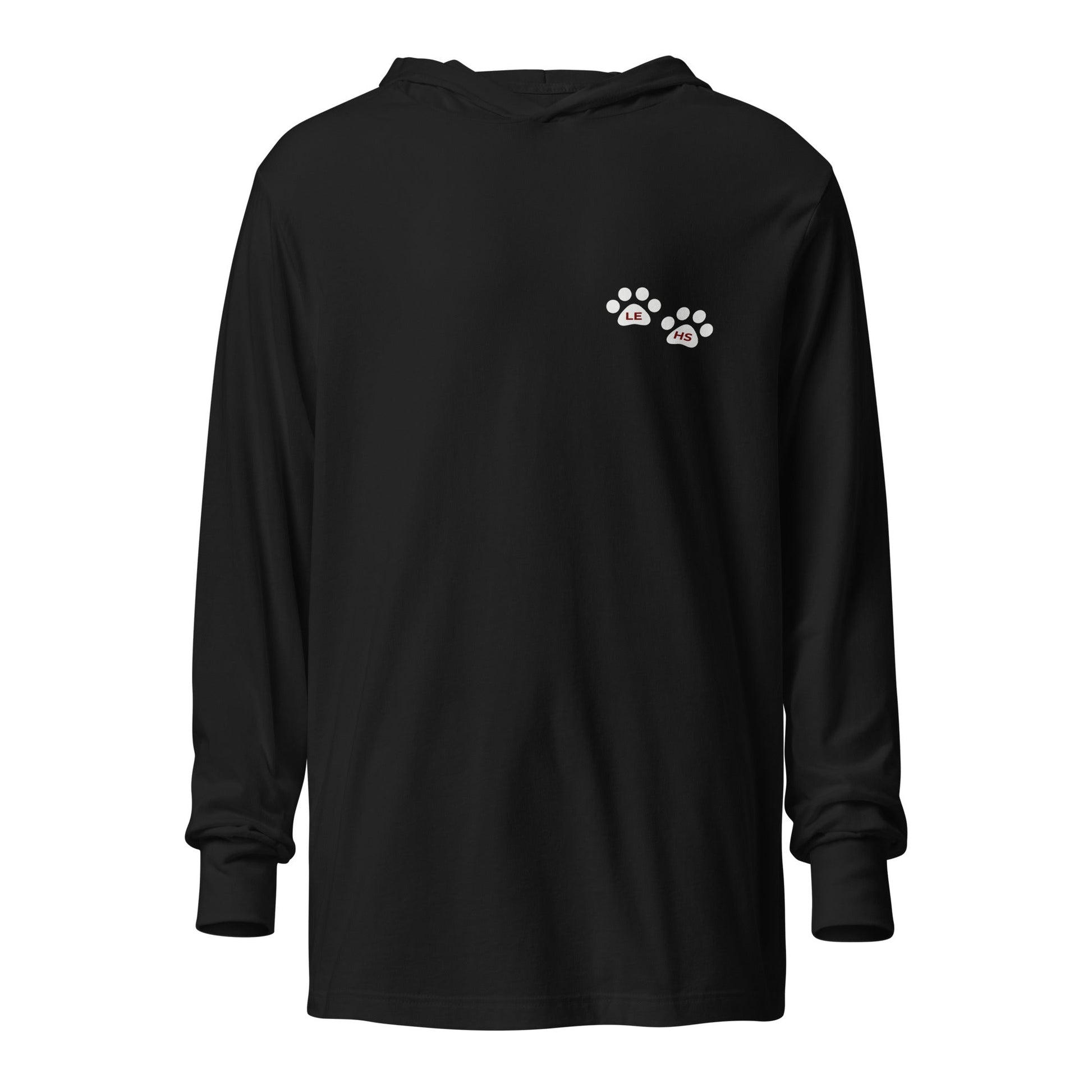 Performance | Hooded Long Sleeve T Shirt | Lynn English Cheerleading | Paws Logo