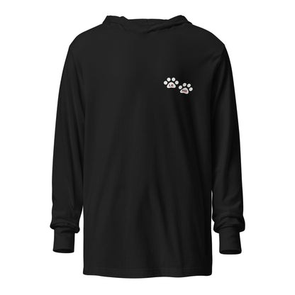 Performance | Hooded Long Sleeve T Shirt | Lynn English Cheerleading | Paws Logo