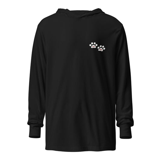 Performance | Hooded Long Sleeve T Shirt | Lynn English Cheerleading | Paws Logo