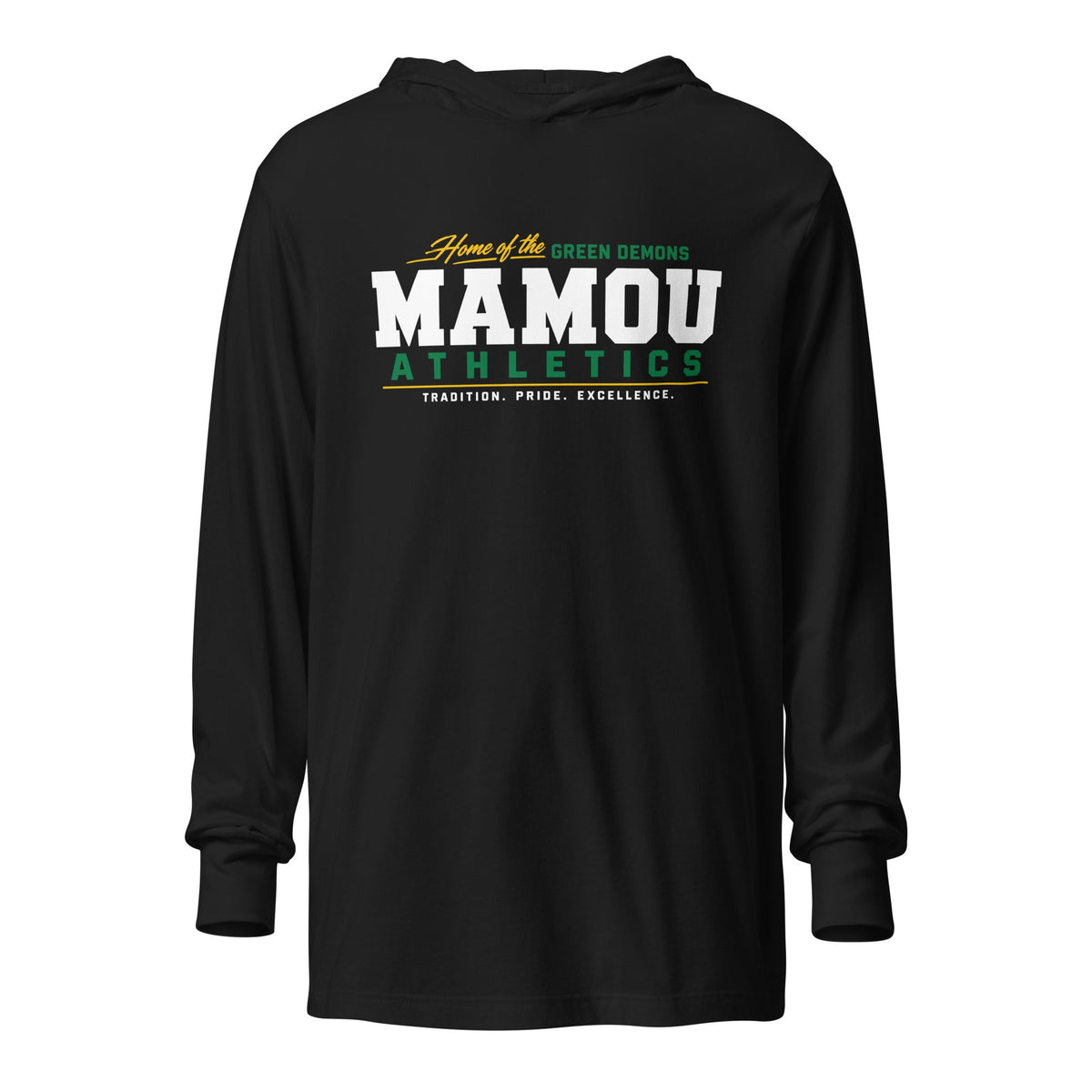 Performance | Hooded Long Sleeve T Shirt | Mamou High School | Modern Script Logo