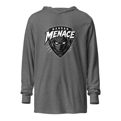 Performance | Hooded Long Sleeve T Shirt | Mandan Menace | Shield Logo