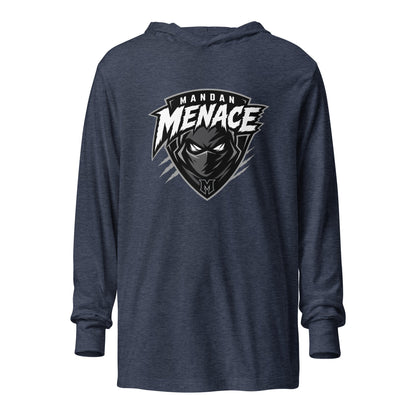 Performance | Hooded Long Sleeve T Shirt | Mandan Menace | Shield Logo