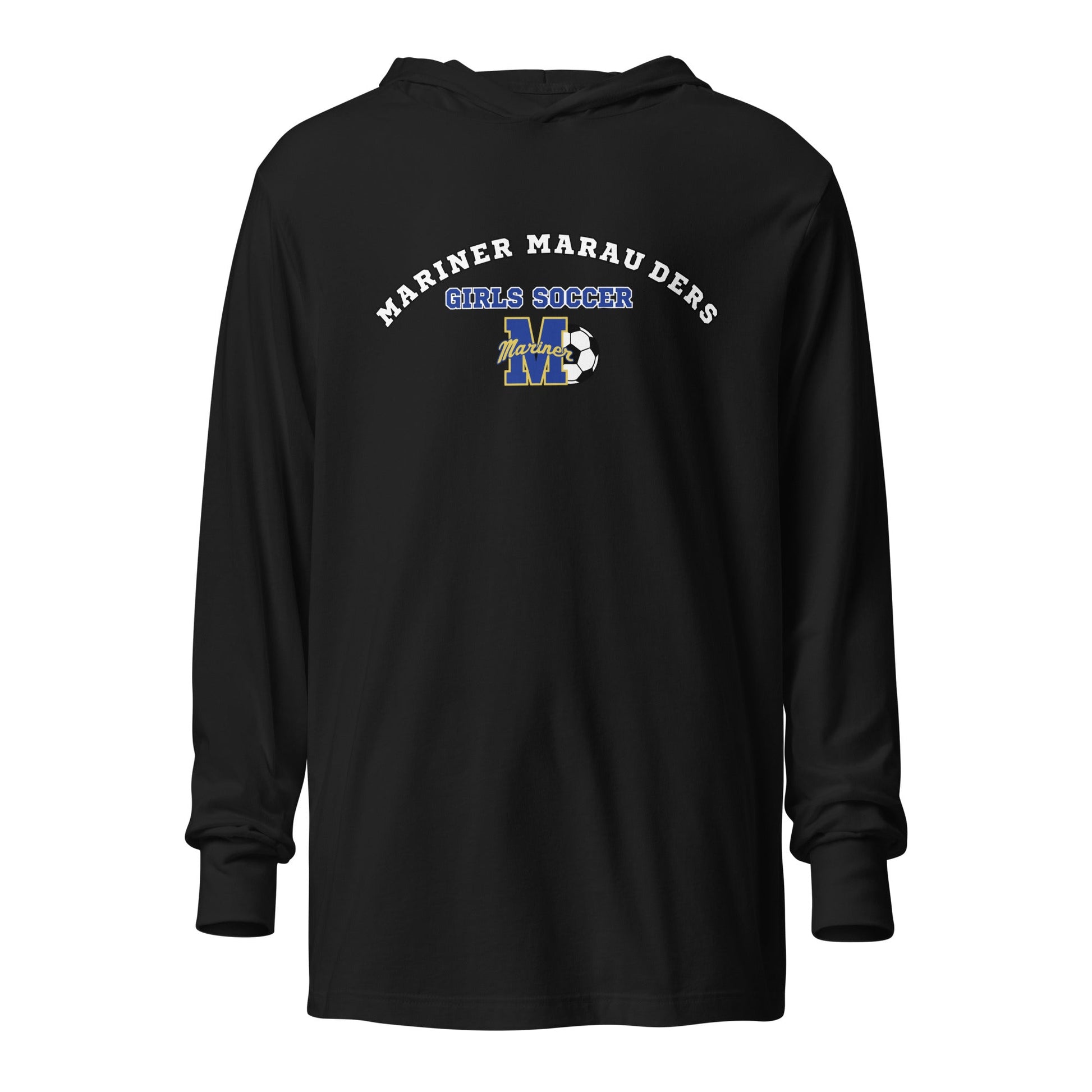 Performance | Hooded Long Sleeve T Shirt | Mariner girls soccer | Crest Logo