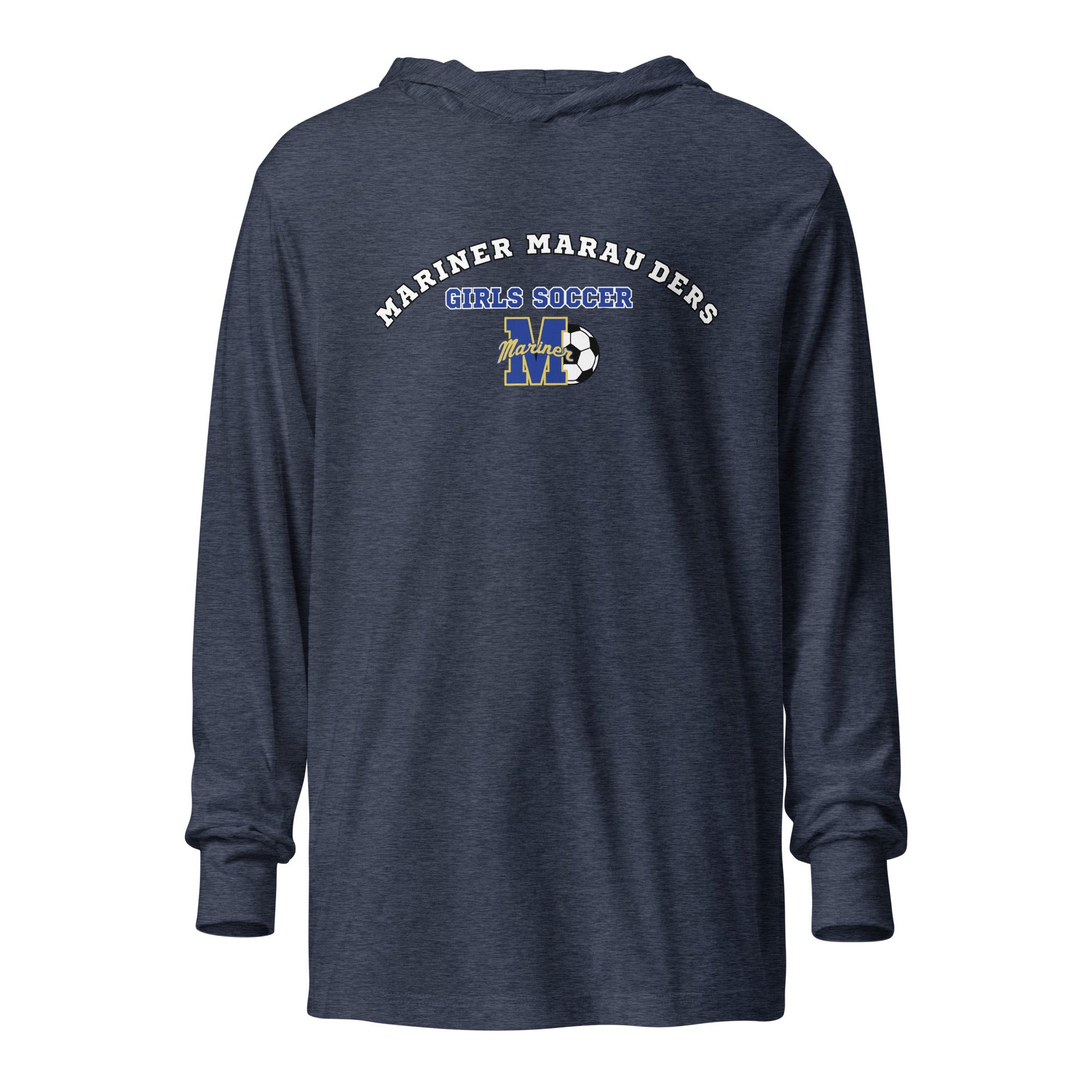 Performance | Hooded Long Sleeve T Shirt | Mariner girls soccer | Crest Logo