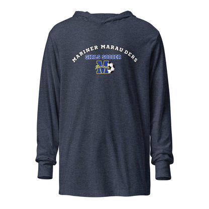Performance | Hooded Long Sleeve T Shirt | Mariner girls soccer | Crest Logo
