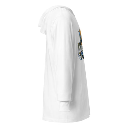 Performance | Hooded Long Sleeve T Shirt | Marquette University Women's Hockey | Bear Athletics Logo