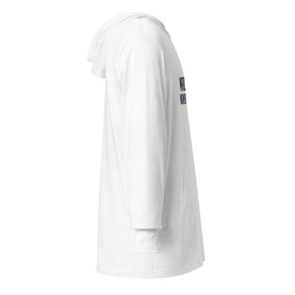 Performance | Hooded Long Sleeve T Shirt | Marquette University Women's Hockey | Collegiate Front Logo