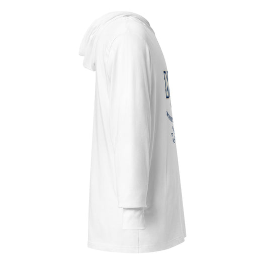 Performance | Hooded Long Sleeve T Shirt | Marquette University Women's Hockey | Crest Logo