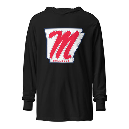 Performance | Hooded Long Sleeve T Shirt | Maumelle Bulldogs 2035 | Emblem Logo