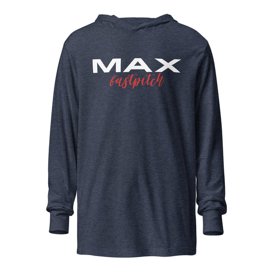 Performance | Hooded Long Sleeve T Shirt | MAX Fastpitch | Stars Logo