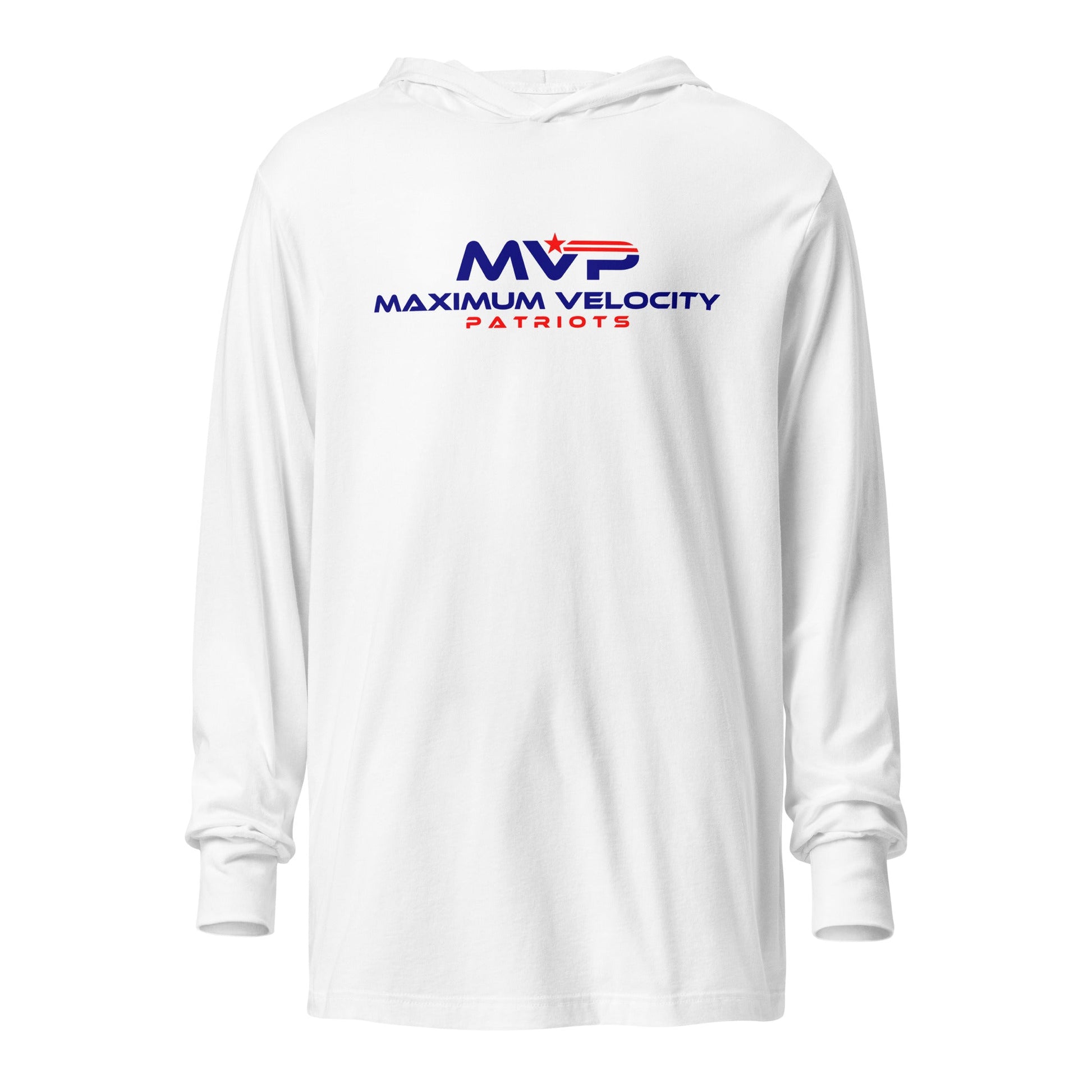 Performance | Hooded Long Sleeve T Shirt | Maximum Velocity Youth Sports | Vanguard Logo