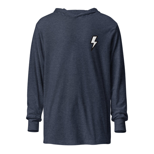 Performance | Hooded Long Sleeve T Shirt | Maximum Voltage Athletics District | Titan Thunder Logo