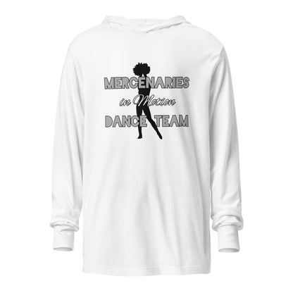 Performance | Hooded Long Sleeve T Shirt | Mercenaries in Motion Dance Team | Silhouette Logo
