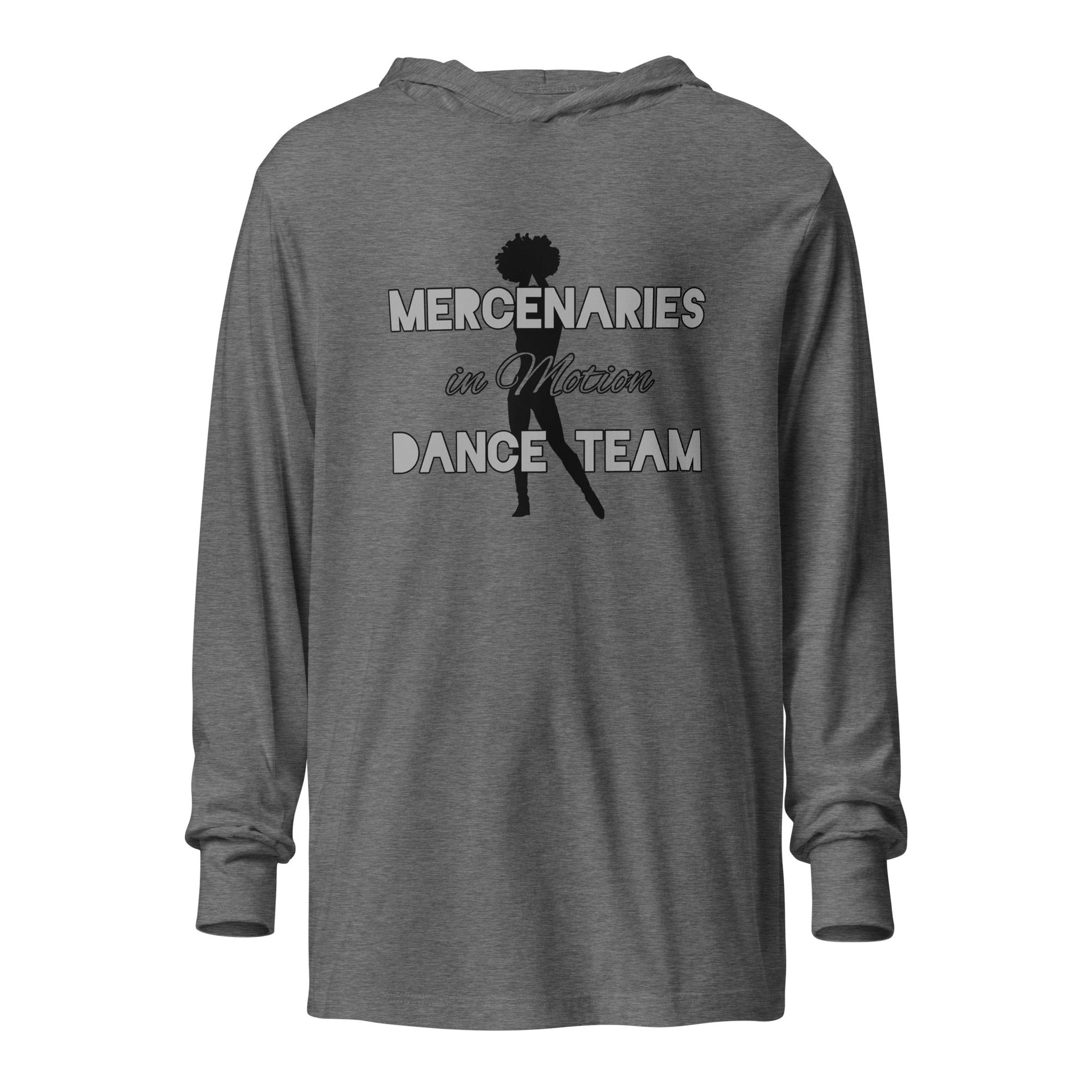 Performance | Hooded Long Sleeve T Shirt | Mercenaries in Motion Dance Team | Silhouette Logo