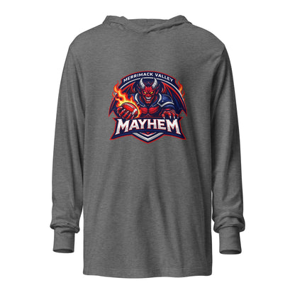 Performance | Hooded Long Sleeve T Shirt | Merrimack Valley Mayhem | Overlord Crest Logo