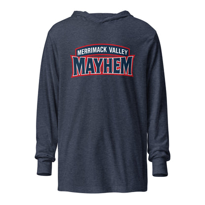 Performance | Hooded Long Sleeve T Shirt | Merrimack Valley Mayhem | Script Logo