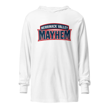 Performance | Hooded Long Sleeve T Shirt | Merrimack Valley Mayhem | Script Logo