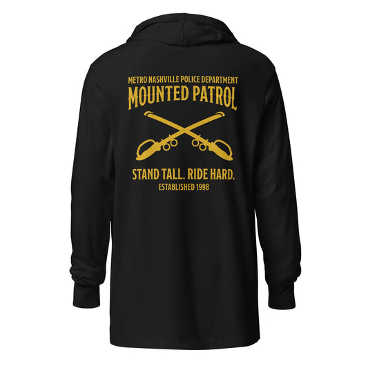 Performance | Hooded Long Sleeve T Shirt | Metro Nashville Police Department Horse Mounted Patrol | Stand Tall Logo