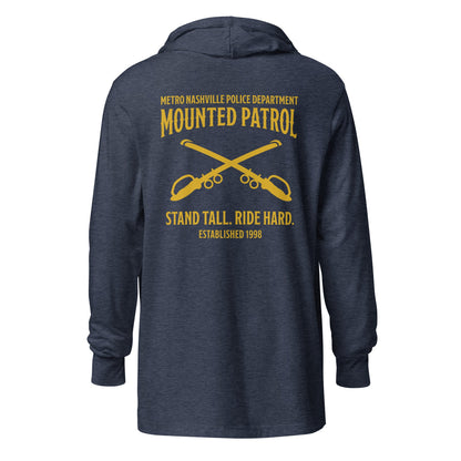 Performance | Hooded Long Sleeve T Shirt | Metro Nashville Police Department Horse Mounted Patrol | Stand Tall Logo