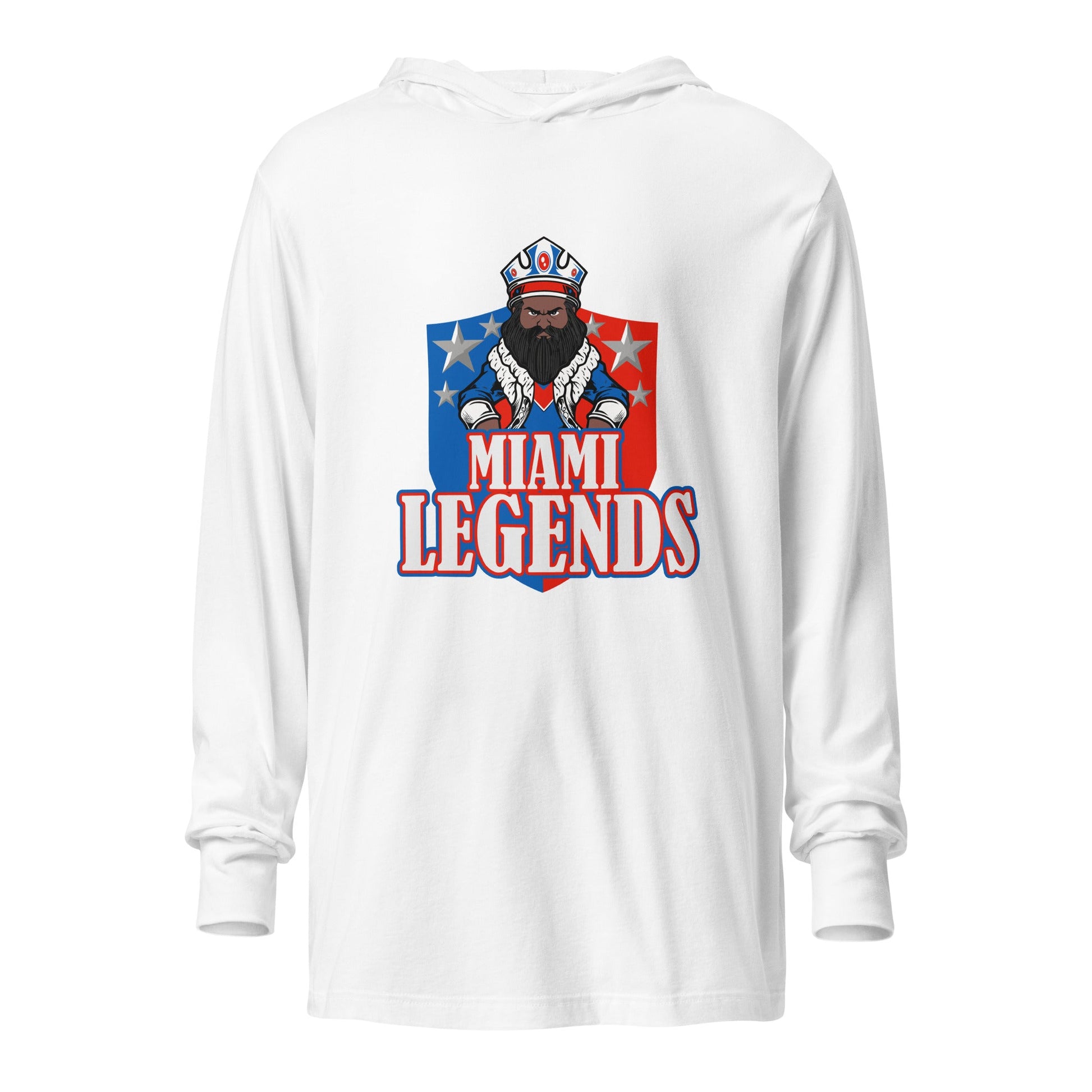 Performance | Hooded Long Sleeve T Shirt | Miami Legends Football | King Shield Logo
