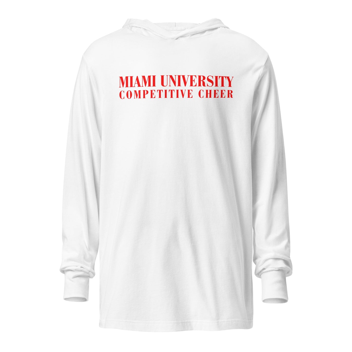 Performance | Hooded Long Sleeve T Shirt | Miami University Competitive Cheer Team