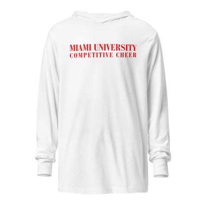 Performance | Hooded Long Sleeve T Shirt | Miami University Competitive Cheer Team