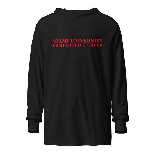 Performance | Hooded Long Sleeve T Shirt | Miami University Competitive Cheer Team