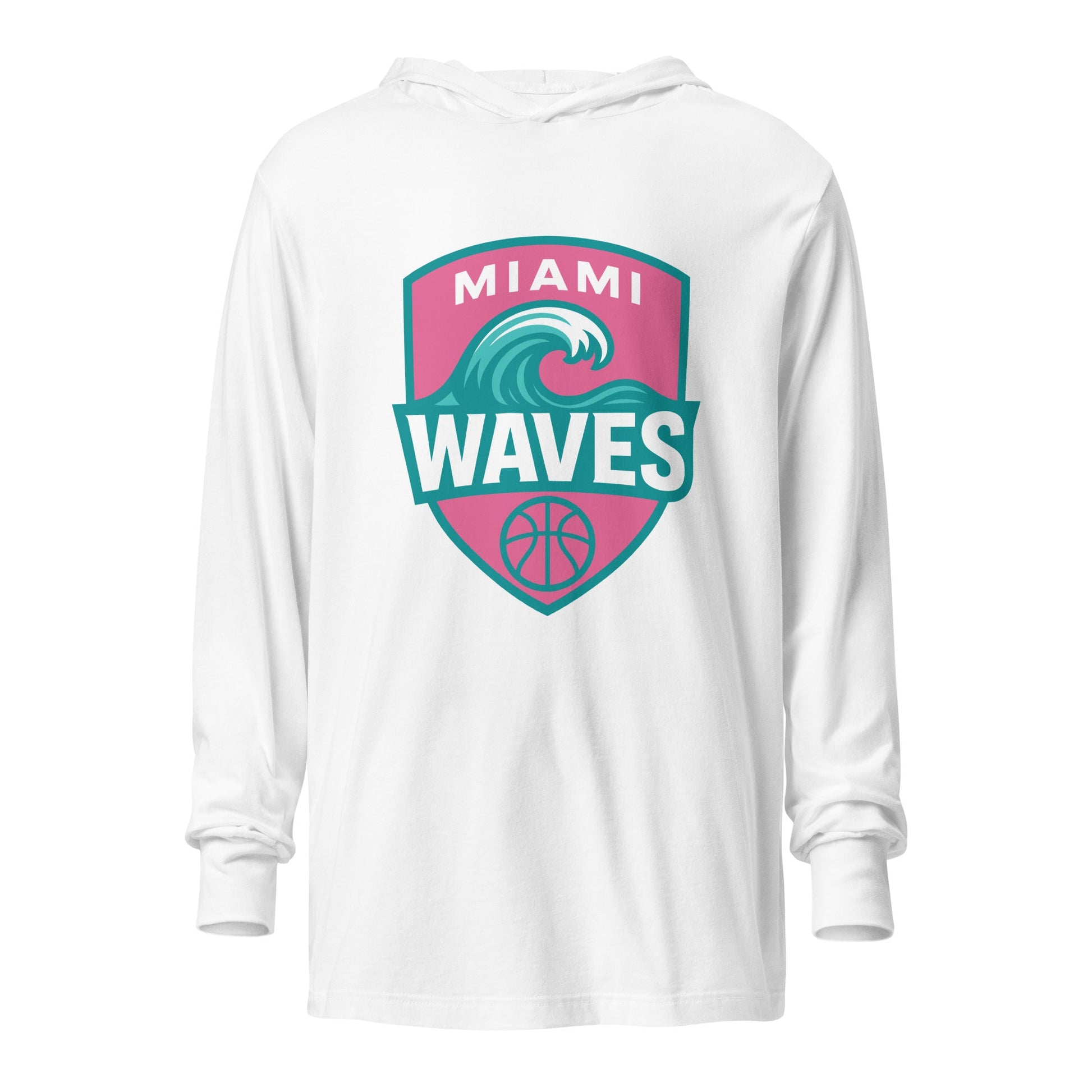Performance | Hooded Long Sleeve T Shirt | Miami Waves | Shield Logo