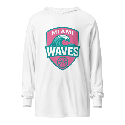 Performance | Hooded Long Sleeve T Shirt | Miami Waves | Shield Logo